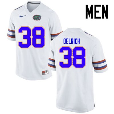 Men's Florida Gators #38 Nick Oelrich NCAA Nike White Authentic Stitched College Football Jersey FOU0462YL